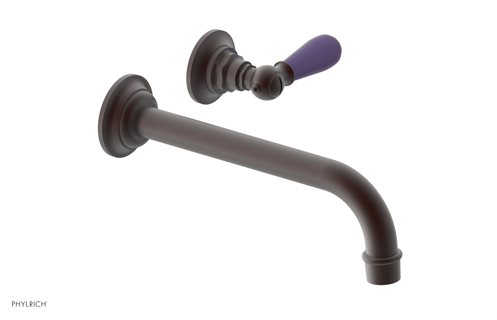 JAMESTOWN Single Handle Wall Lavatory Set - 10" Spout with "Purple" Accents 165-16-10