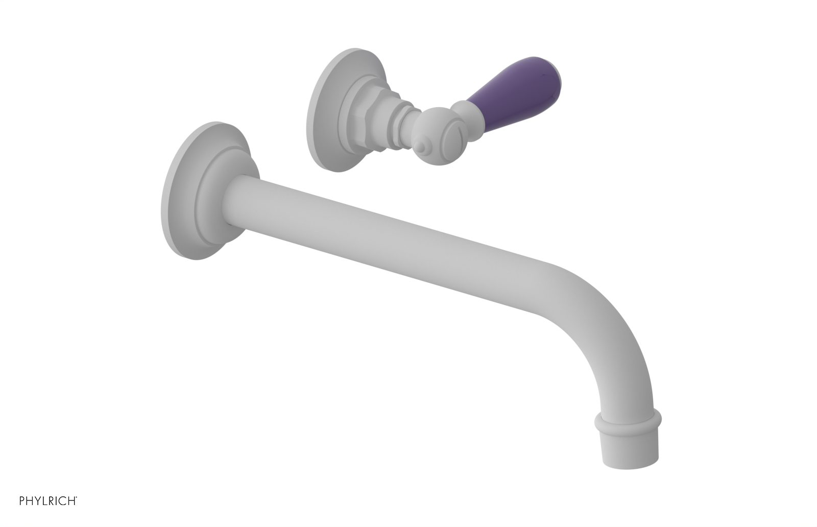 JAMESTOWN Single Handle Wall Lavatory Set - 10" Spout with "Purple" Accents 165-16-10