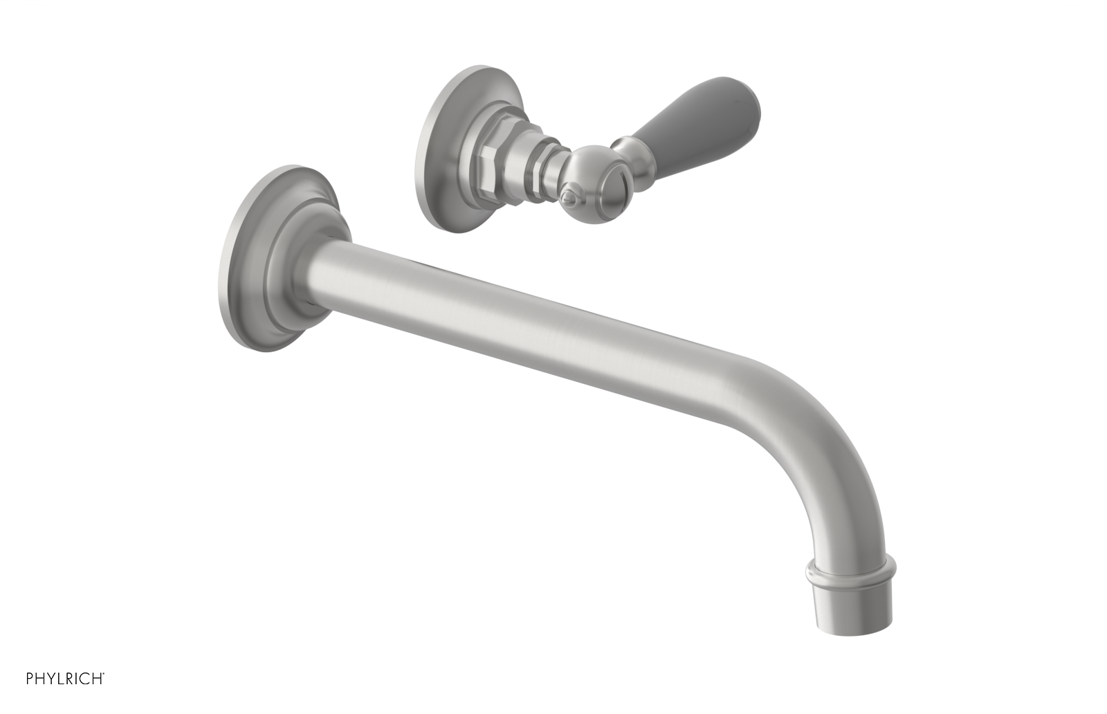 JAMESTOWN Single Handle Wall Lavatory Set - 10" Spout with "Grey" Accents 165-16-10