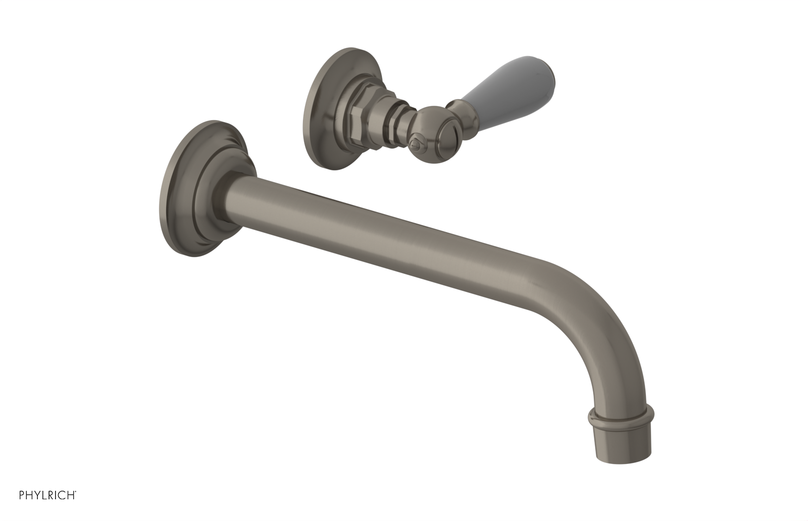 JAMESTOWN Single Handle Wall Lavatory Set - 10" Spout with "Grey" Accents 165-16-10