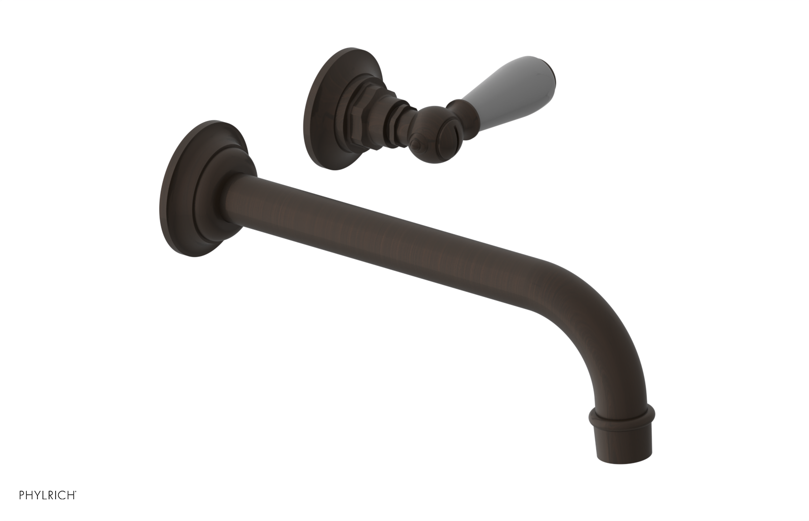 JAMESTOWN Single Handle Wall Lavatory Set - 10" Spout with "Grey" Accents 165-16-10