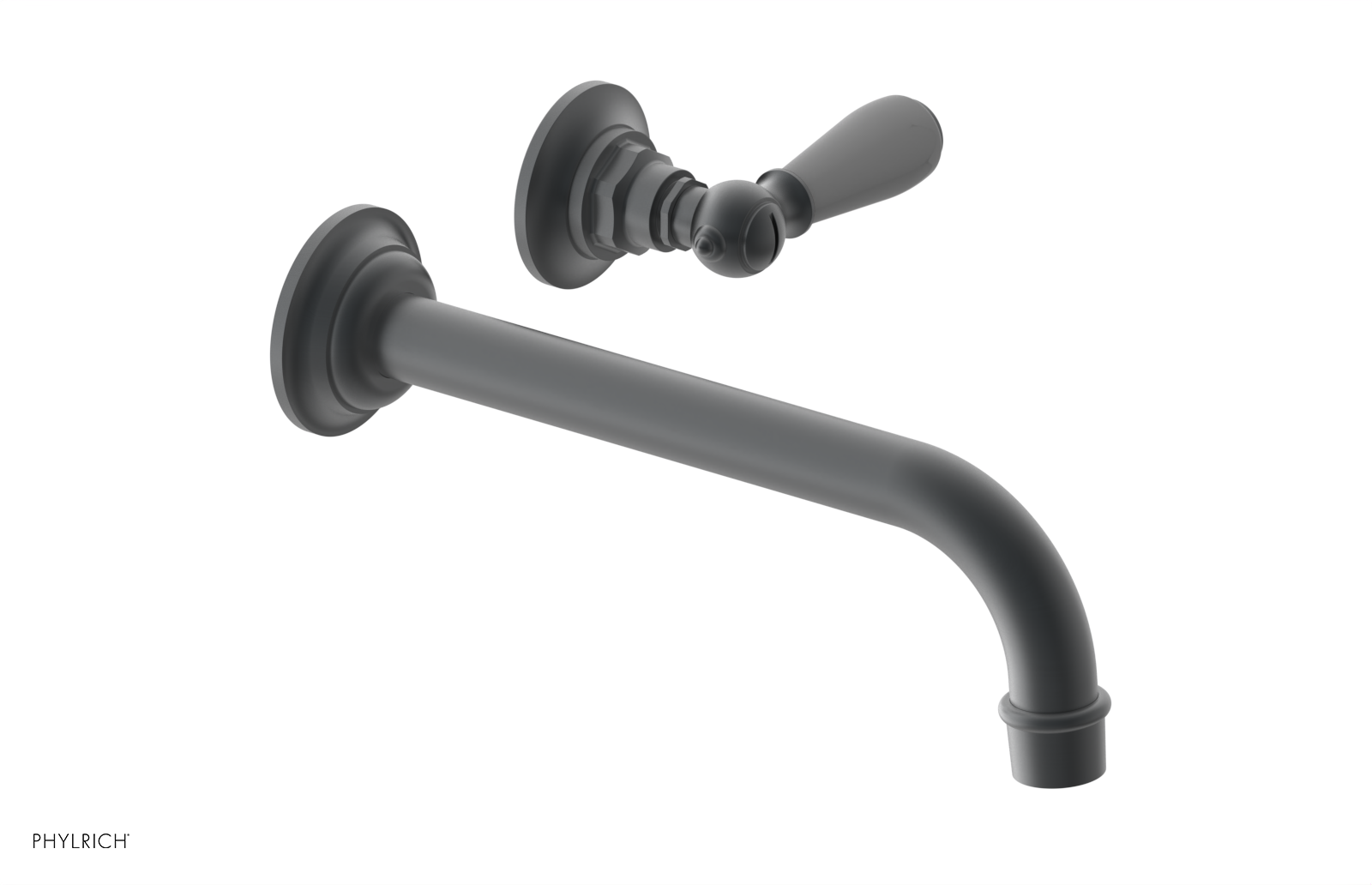 JAMESTOWN Single Handle Wall Lavatory Set - 10" Spout with "Grey" Accents 165-16-10