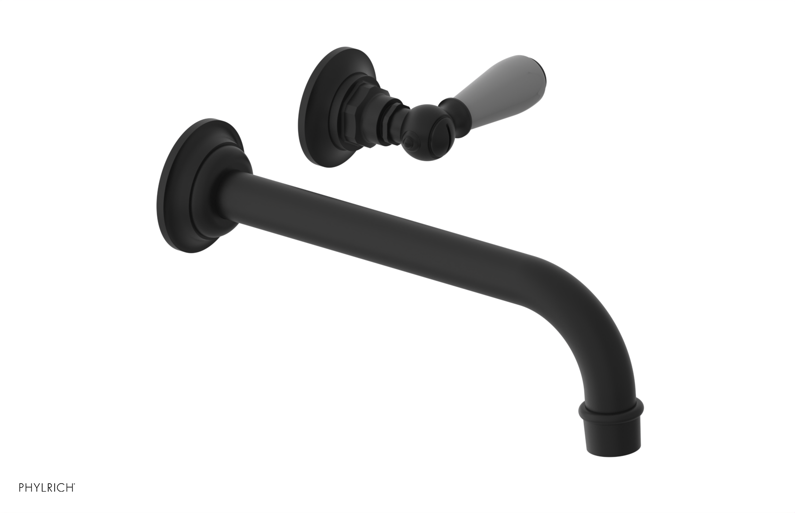 JAMESTOWN Single Handle Wall Lavatory Set - 10" Spout with "Grey" Accents 165-16-10