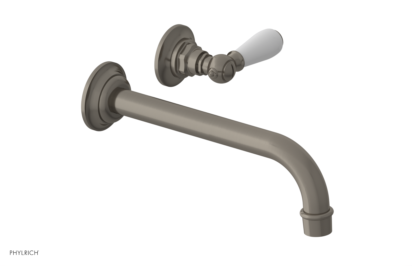 JAMESTOWN Single Handle Wall Lavatory Set - 10" Spout with "White" Accents 165-16-10