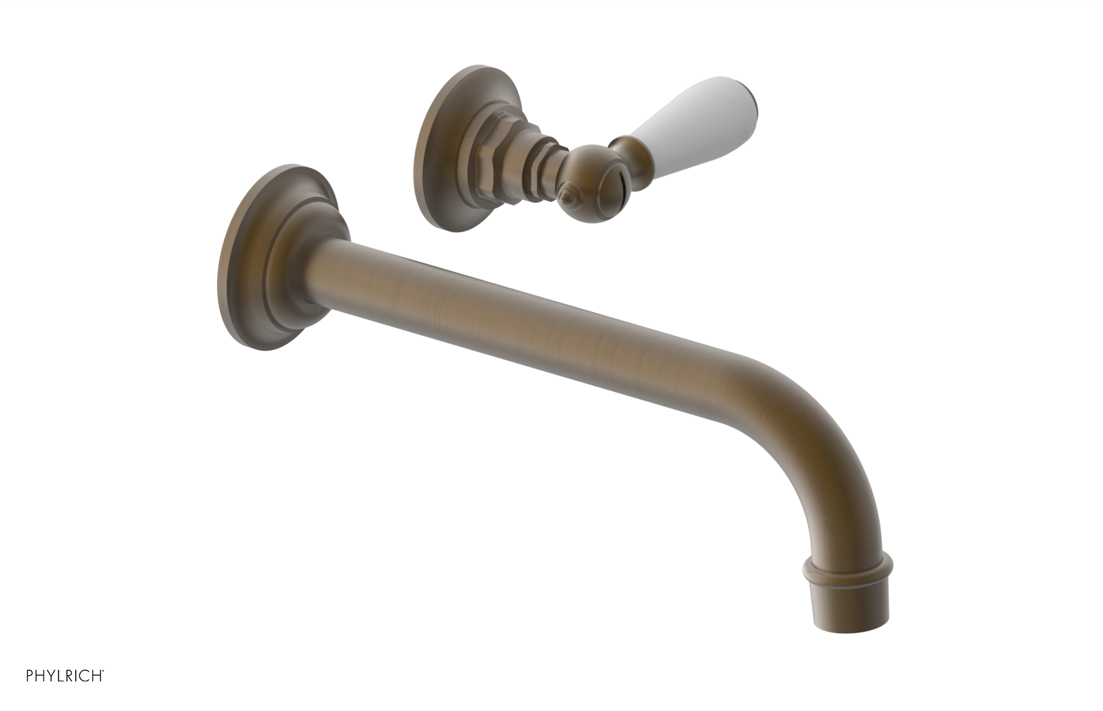 JAMESTOWN Single Handle Wall Lavatory Set - 10" Spout with "White" Accents 165-16-10