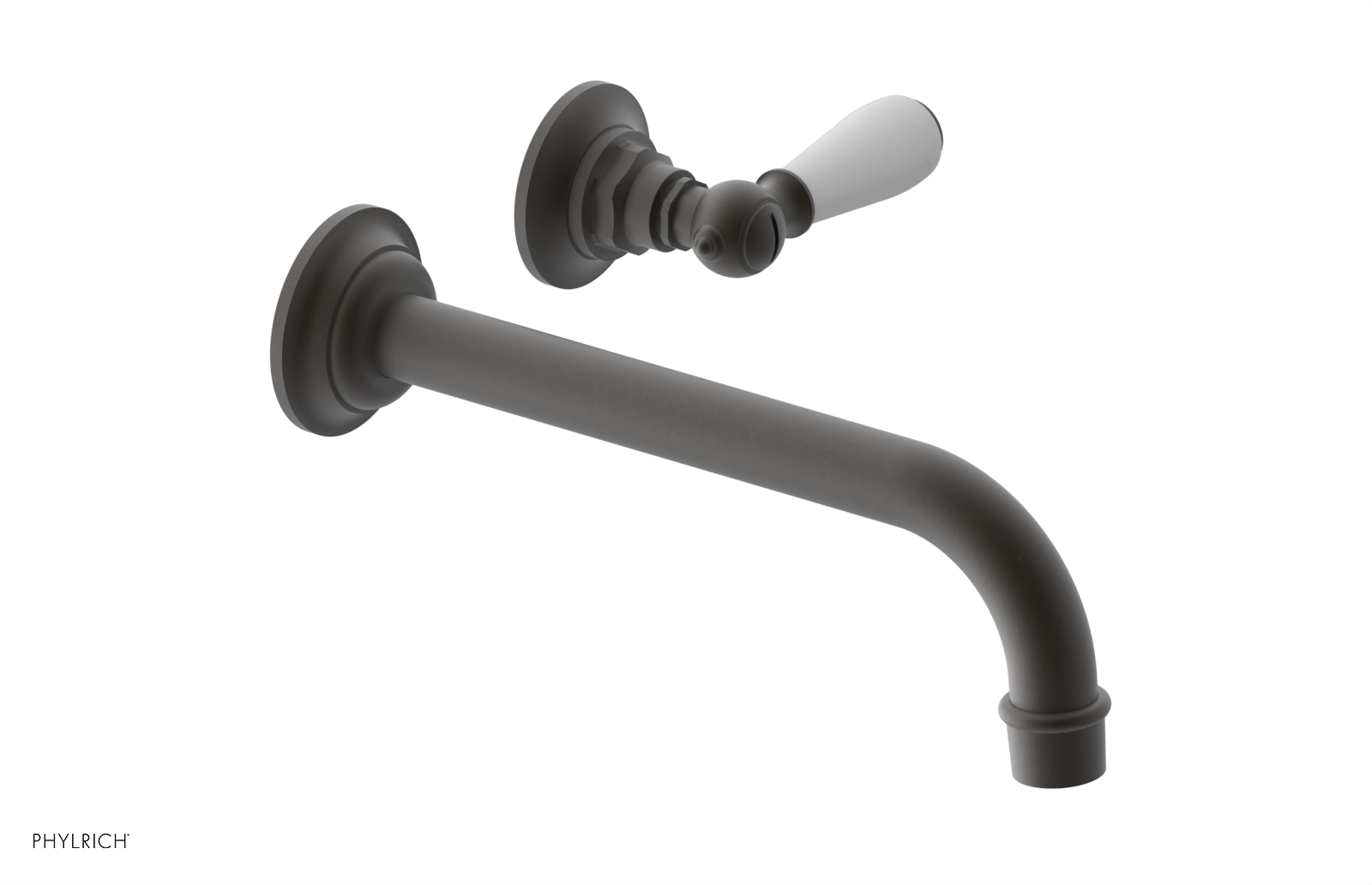 JAMESTOWN Single Handle Wall Lavatory Set - 10" Spout with "White" Accents 165-16-10