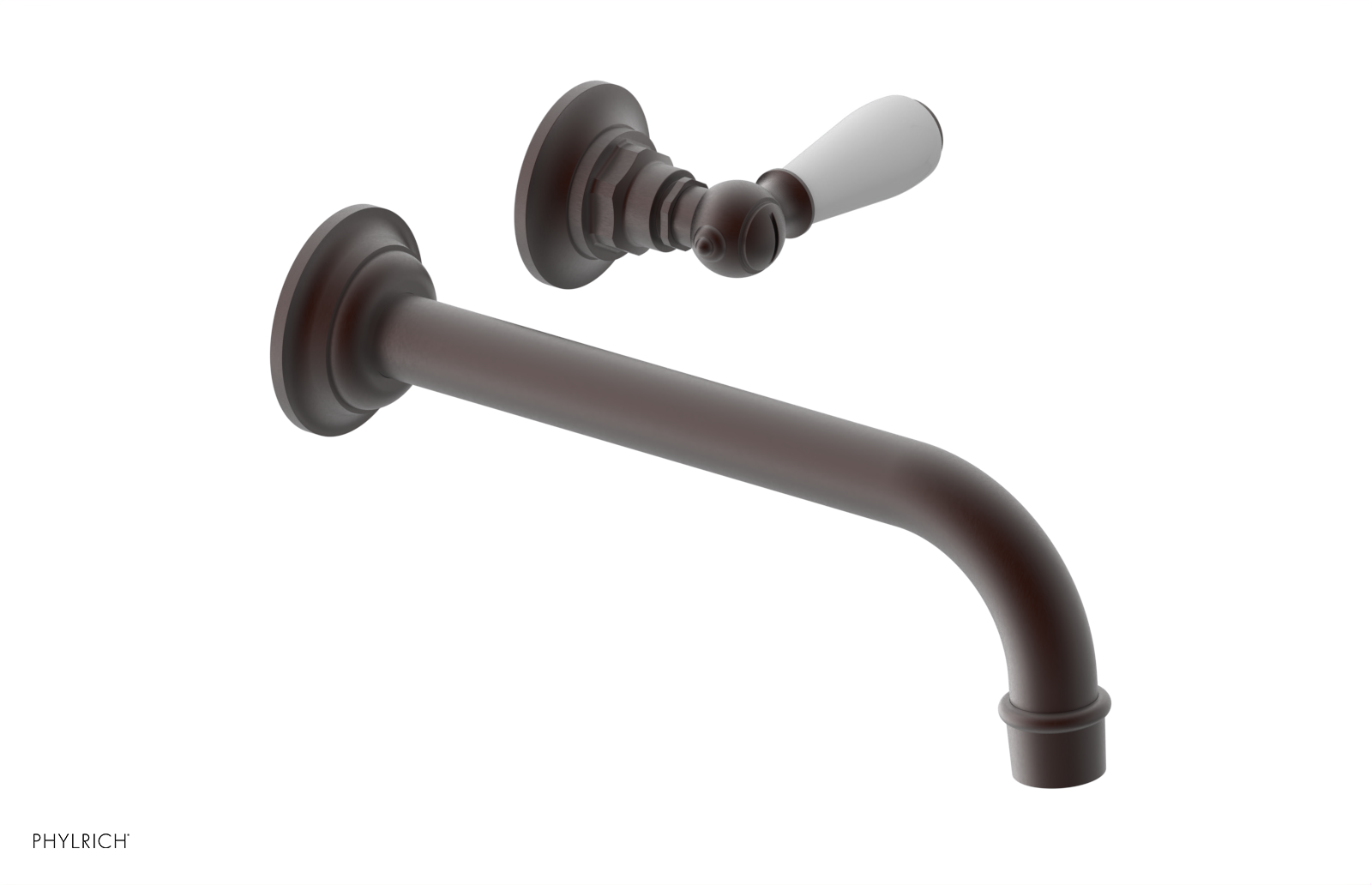 JAMESTOWN Single Handle Wall Lavatory Set - 10" Spout with "White" Accents 165-16-10