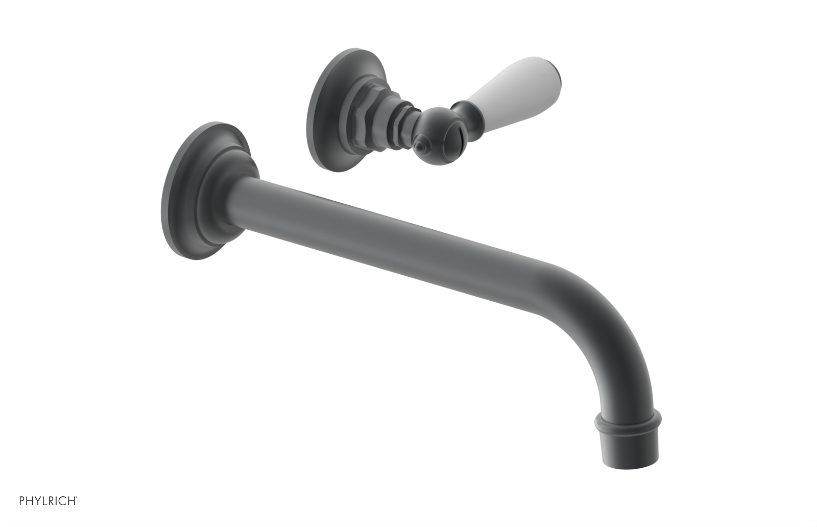 JAMESTOWN Single Handle Wall Lavatory Set - 10" Spout with "White" Accents 165-16-10