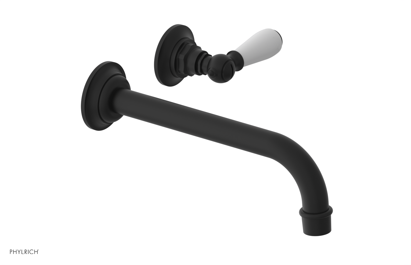 JAMESTOWN Single Handle Wall Lavatory Set - 10" Spout with "White" Accents 165-16-10