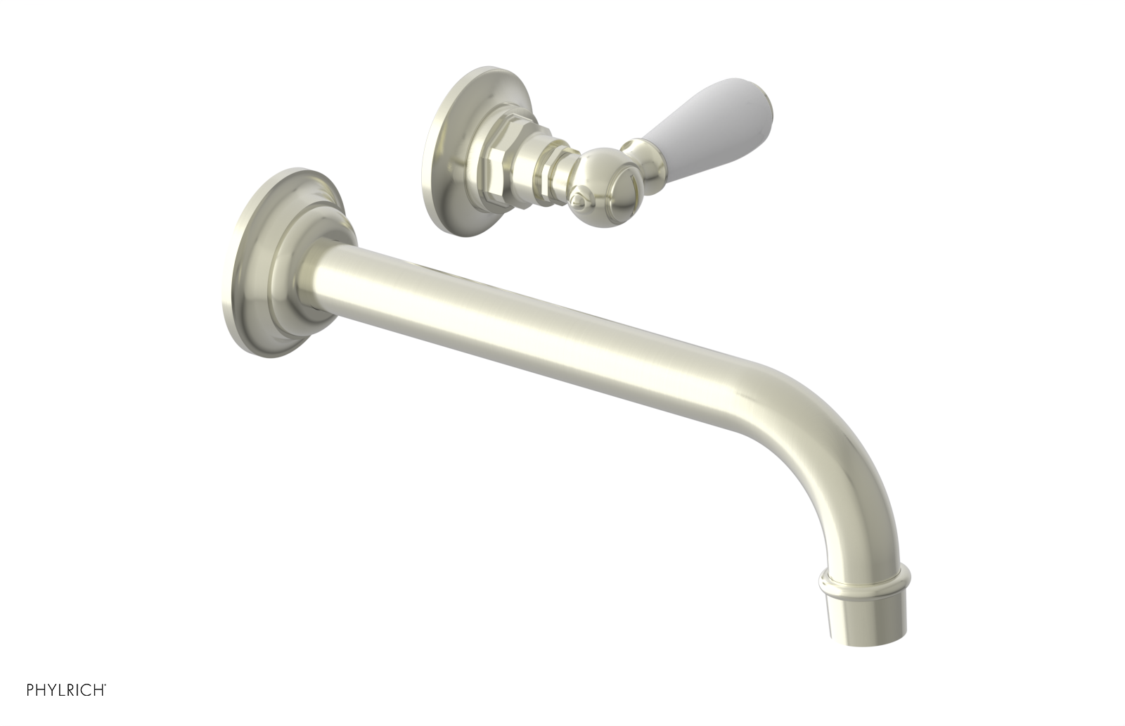 JAMESTOWN Single Handle Wall Lavatory Set - 10" Spout with "White" Accents 165-16-10