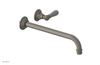 JAMESTOWN Single Handle Wall Lavatory Set - 12" Spout with "Grey" Accents 165-16-12