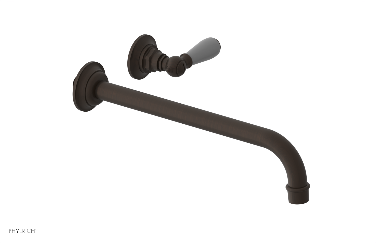 JAMESTOWN Single Handle Wall Lavatory Set - 12" Spout with "Grey" Accents 165-16-12