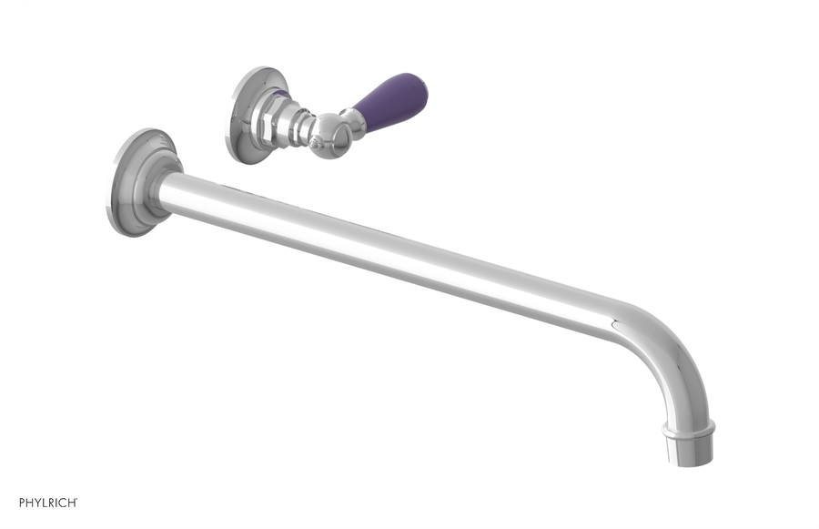 JAMESTOWN Single Handle Wall Lavatory Set - 14" Spout with "Purple" Accents 165-16-14