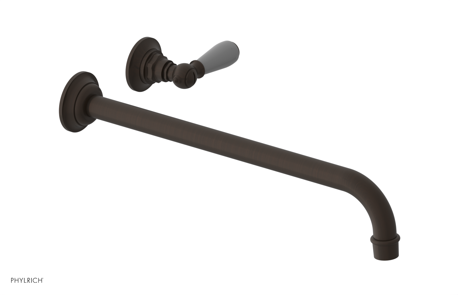 JAMESTOWN Single Handle Wall Lavatory Set - 14" Spout with "Grey" Accents 165-16-14