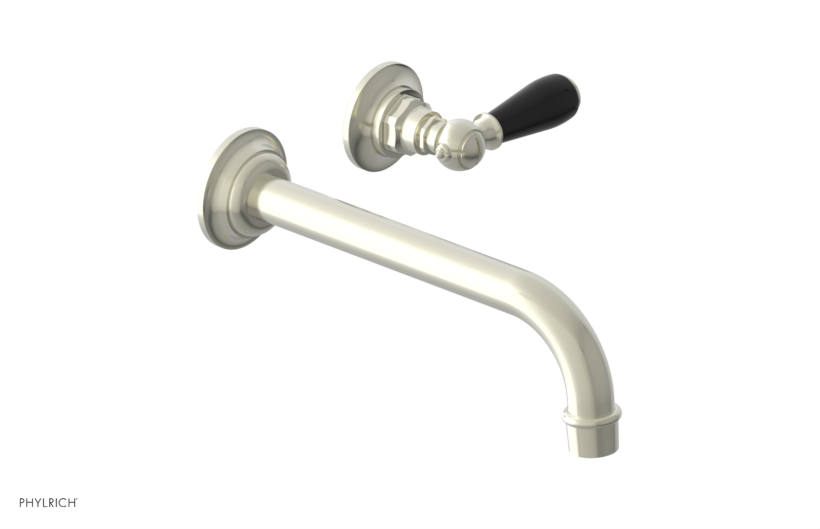 JAMESTOWN Single Handle Wall Lavatory Set with "Black" Accents 165-16