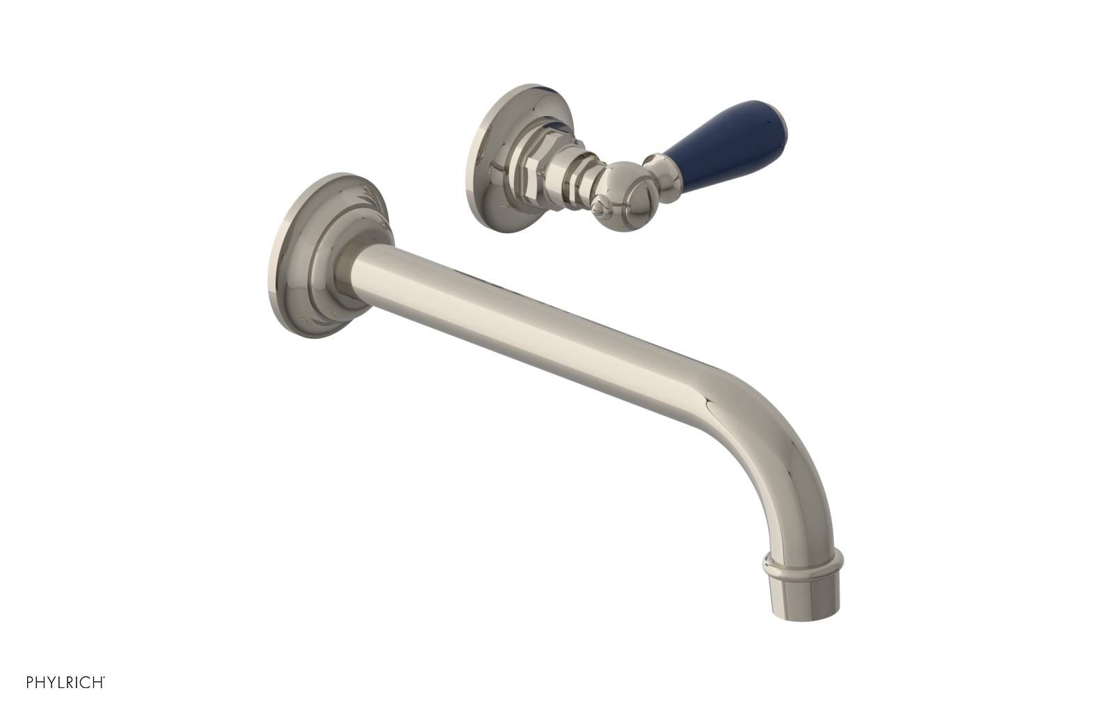 JAMESTOWN Single Handle Wall Lavatory Set with "Navy Blue" Accents 165-16