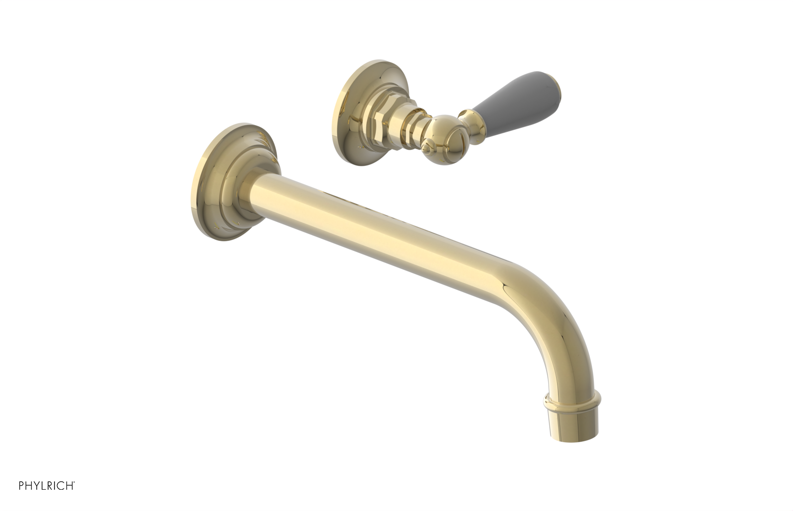 JAMESTOWN Single Handle Wall Lavatory Set with "Grey" Accents 165-16