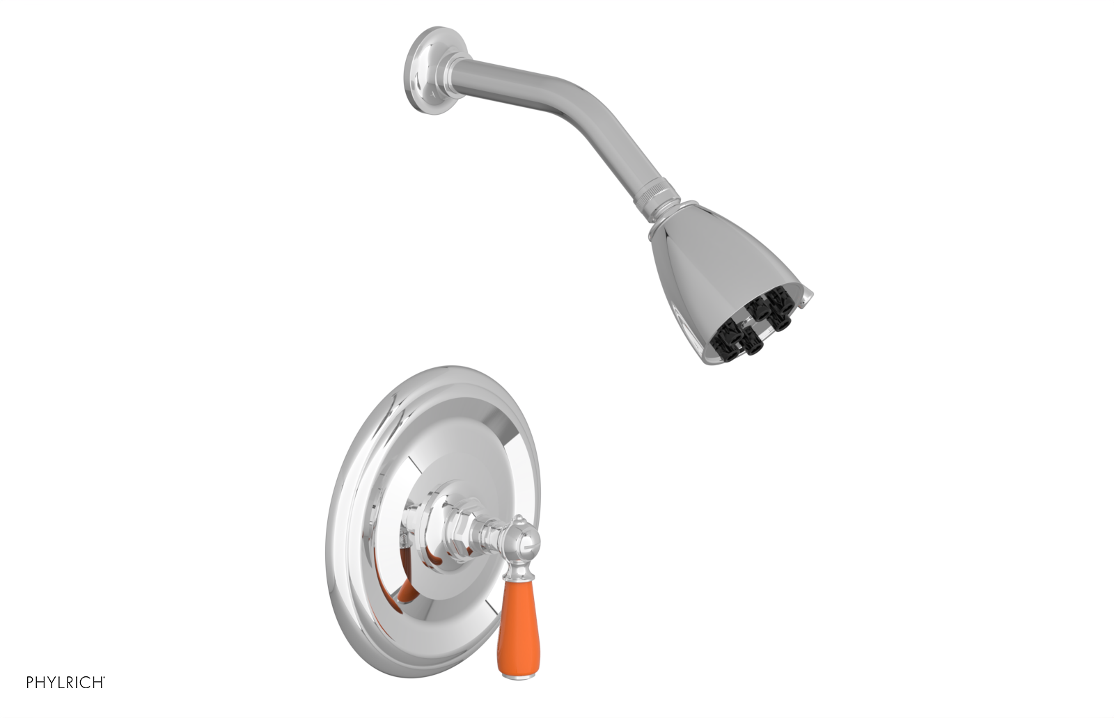 JAMESTOWN - Pressure Balance Shower Set - Lever Handle with "Orange" Accents 165-22