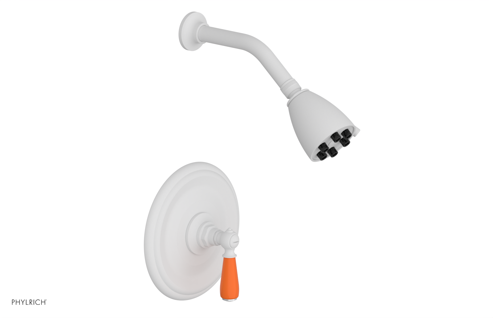 JAMESTOWN - Pressure Balance Shower Set - Lever Handle with "Orange" Accents 165-22