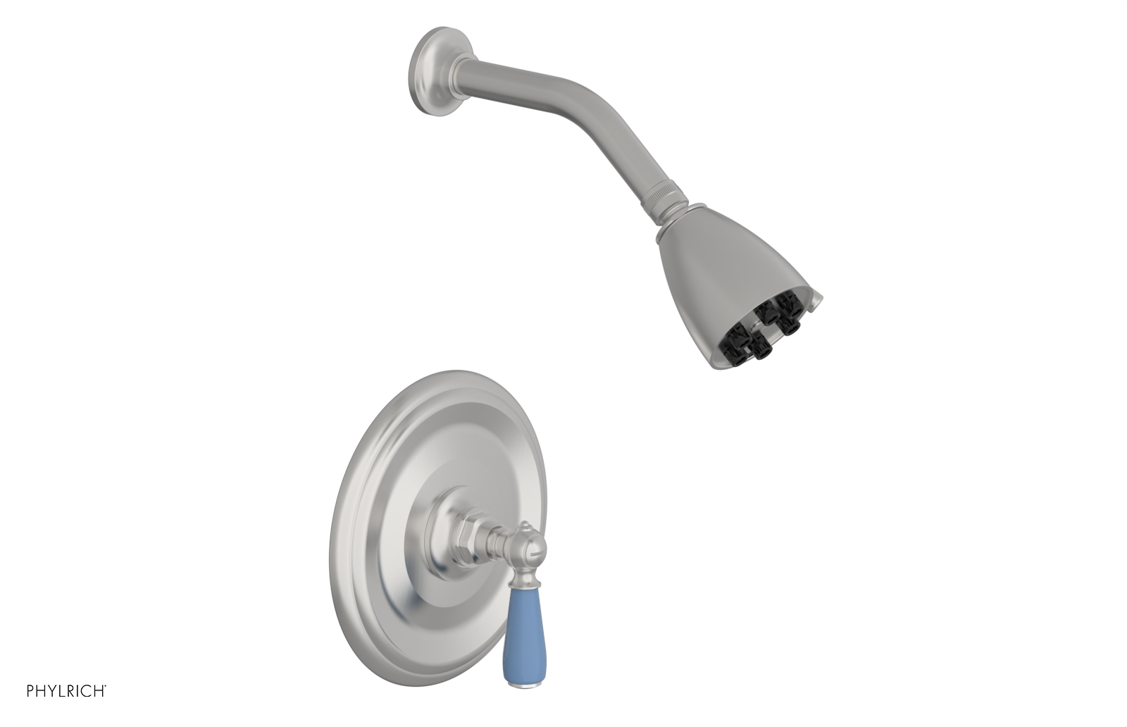 JAMESTOWN - Pressure Balance Shower Set - Lever Handle with "Light Blue" Accents 165-22