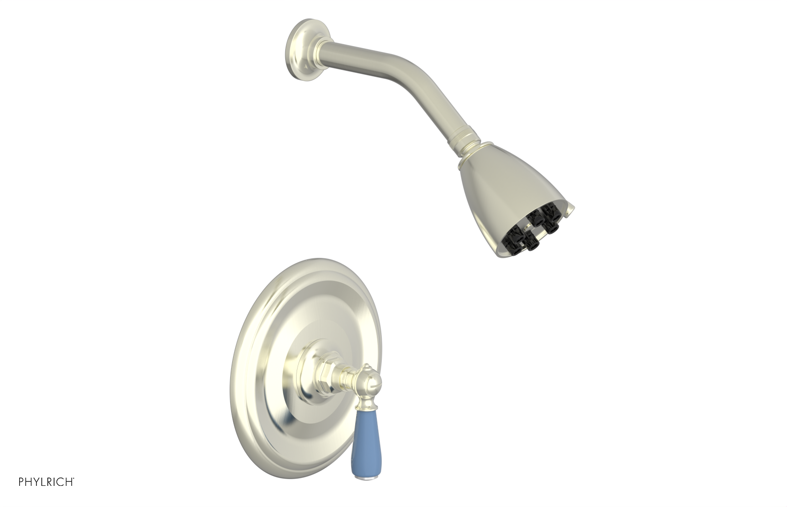 JAMESTOWN - Pressure Balance Shower Set - Lever Handle with "Light Blue" Accents 165-22