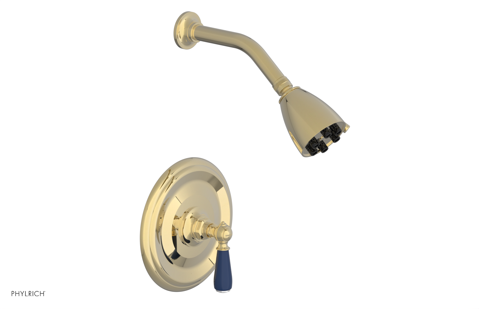 JAMESTOWN - Pressure Balance Shower Set - Lever Handle with "Navy Blue" Accents 165-22