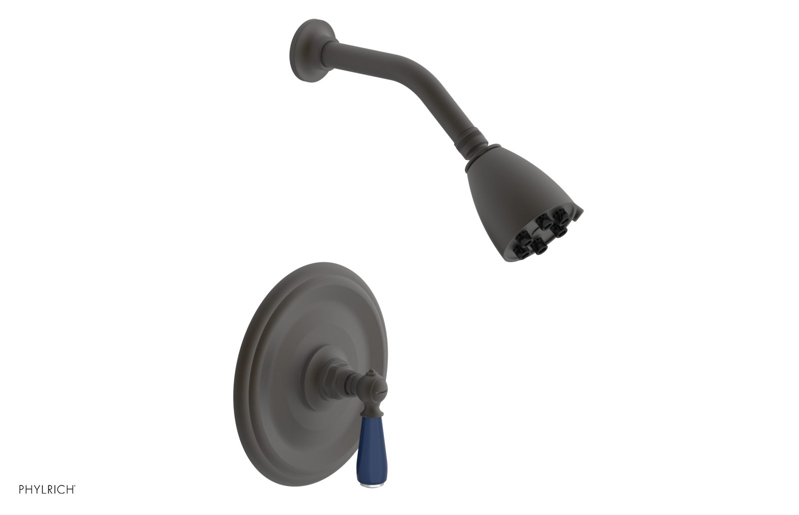 JAMESTOWN - Pressure Balance Shower Set - Lever Handle with "Navy Blue" Accents 165-22