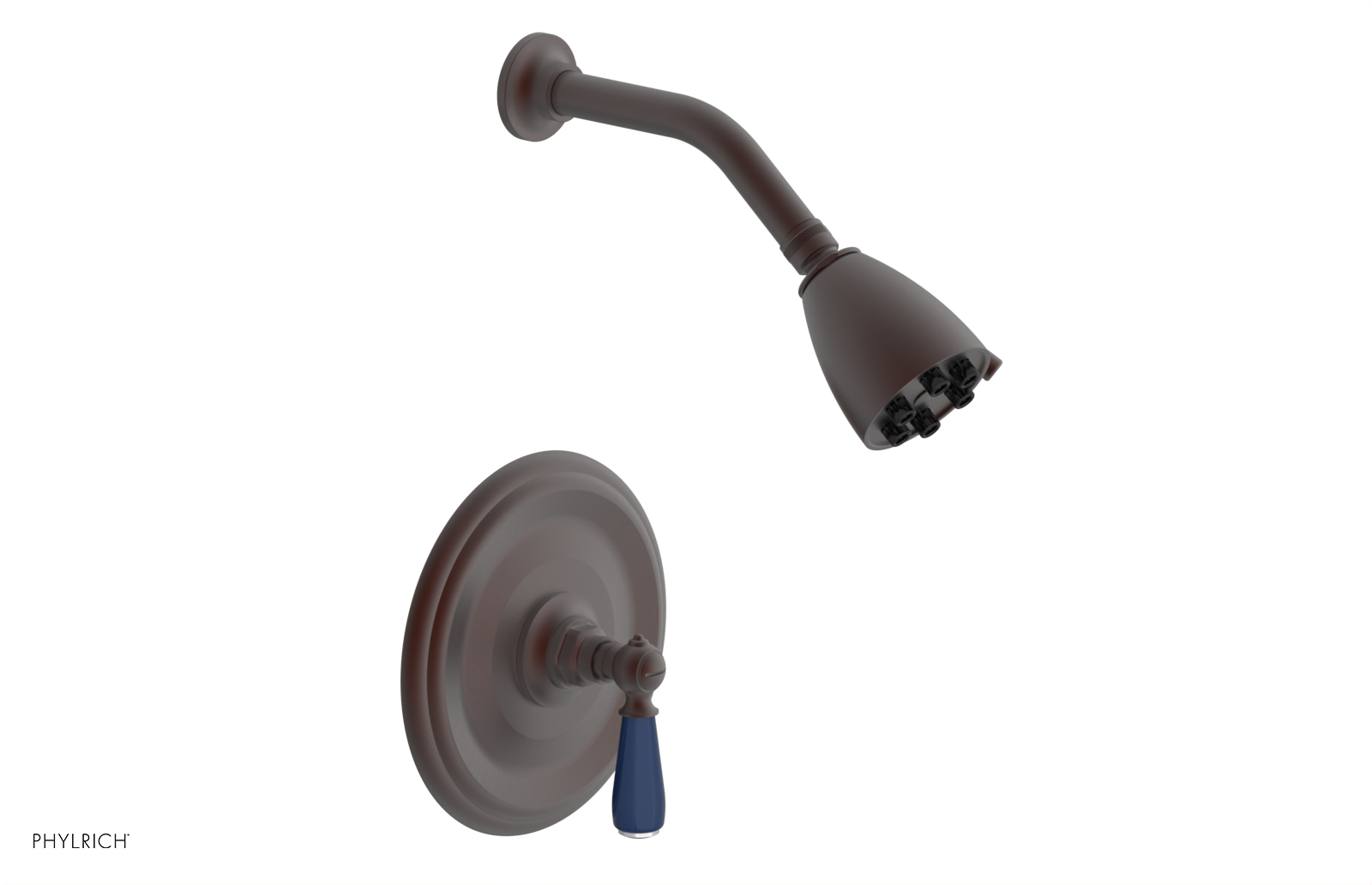 JAMESTOWN - Pressure Balance Shower Set - Lever Handle with "Navy Blue" Accents 165-22
