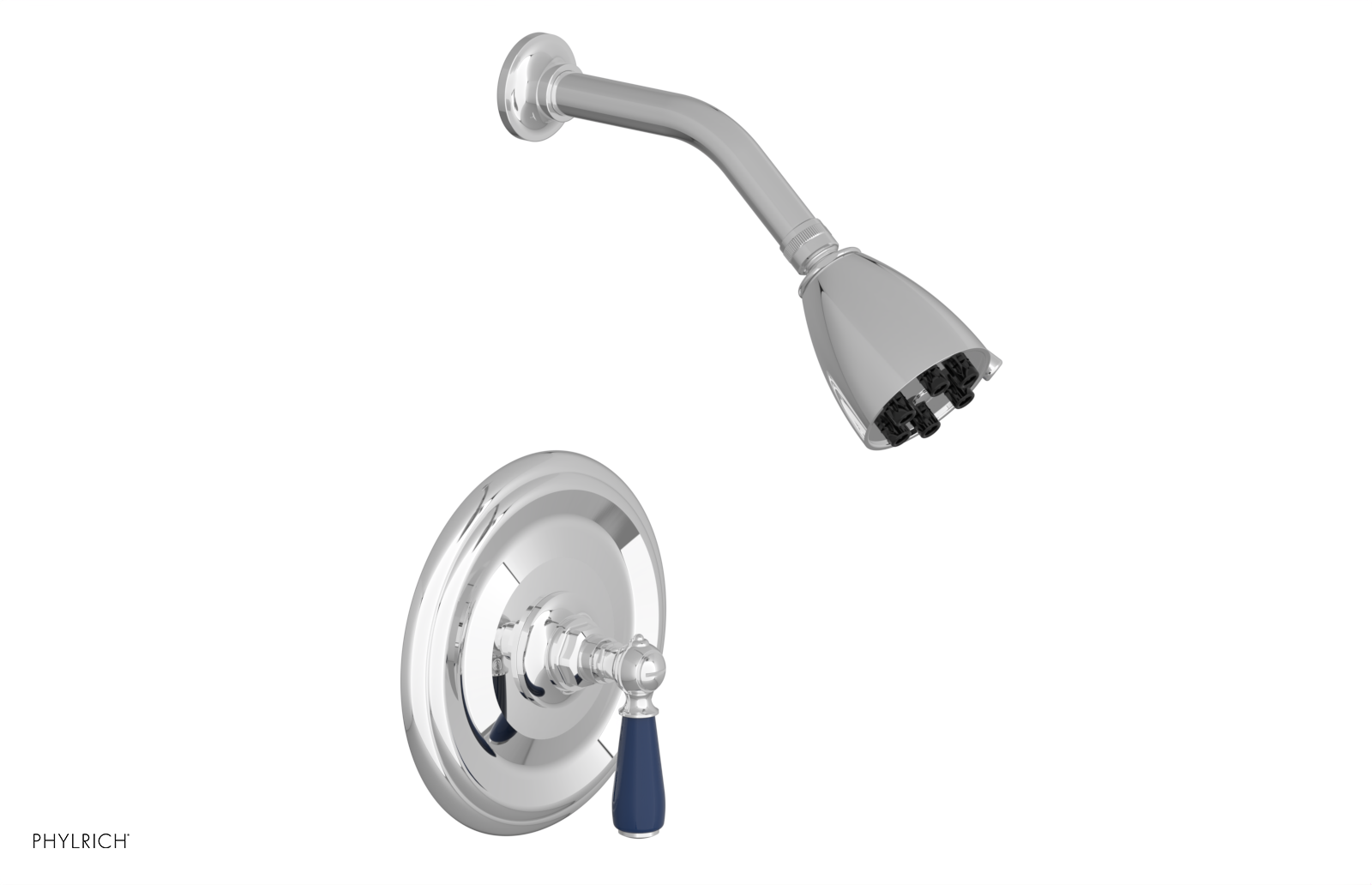 JAMESTOWN - Pressure Balance Shower Set - Lever Handle with "Navy Blue" Accents 165-22