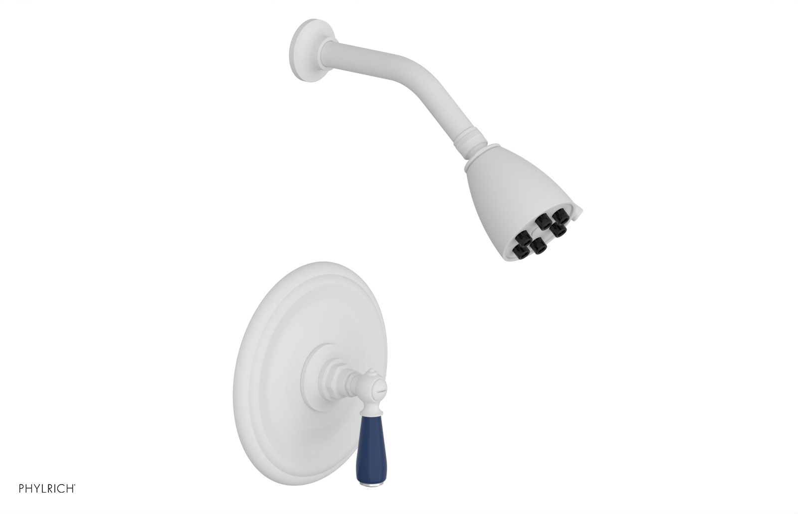 JAMESTOWN - Pressure Balance Shower Set - Lever Handle with "Navy Blue" Accents 165-22
