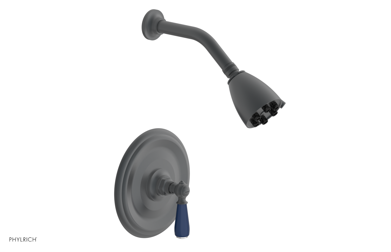 JAMESTOWN - Pressure Balance Shower Set - Lever Handle with "Navy Blue" Accents 165-22