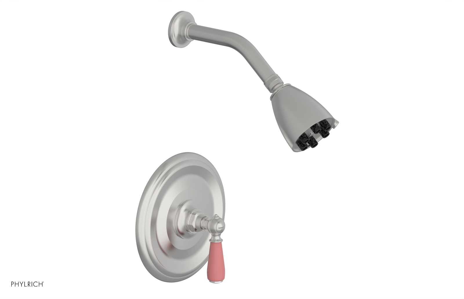 JAMESTOWN - Pressure Balance Shower Set - Lever Handle with "Pink" Accents 165-22