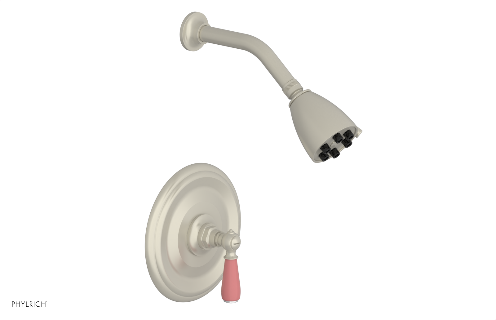 JAMESTOWN - Pressure Balance Shower Set - Lever Handle with "Pink" Accents 165-22