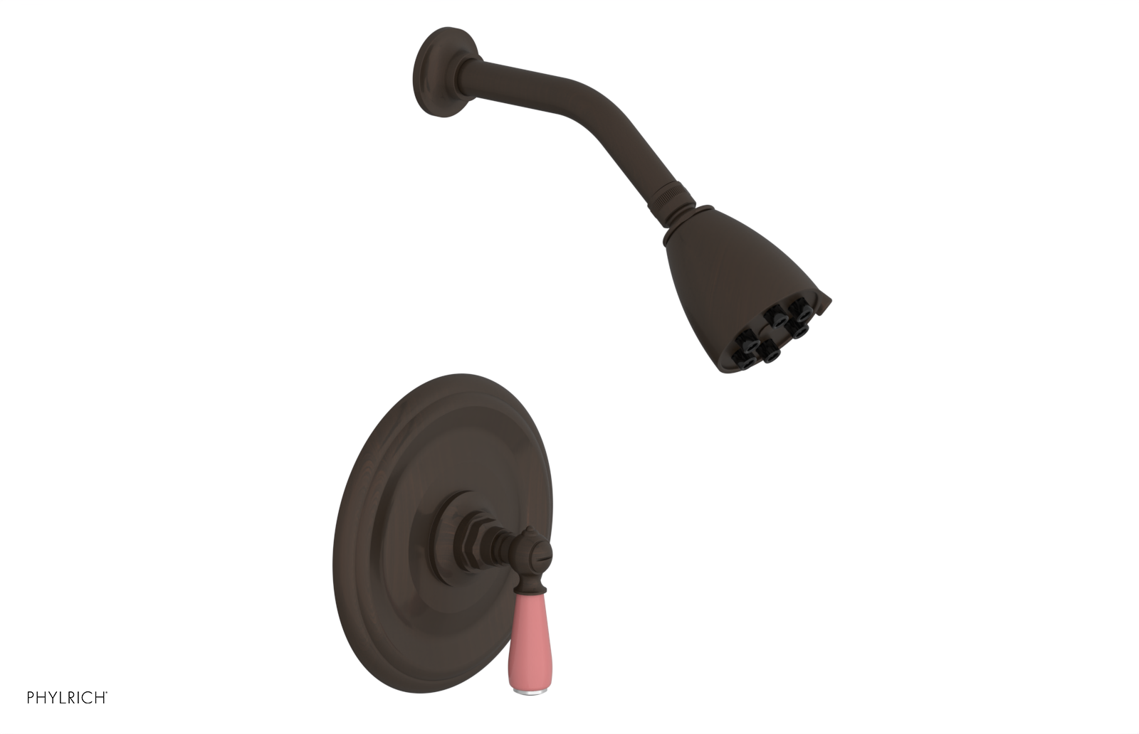 JAMESTOWN - Pressure Balance Shower Set - Lever Handle with "Pink" Accents 165-22