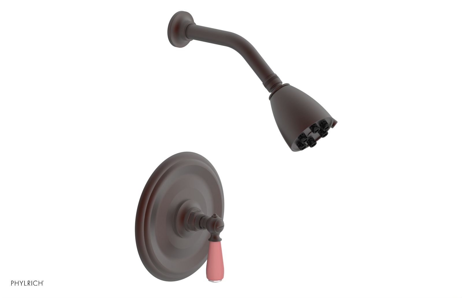 JAMESTOWN - Pressure Balance Shower Set - Lever Handle with "Pink" Accents 165-22