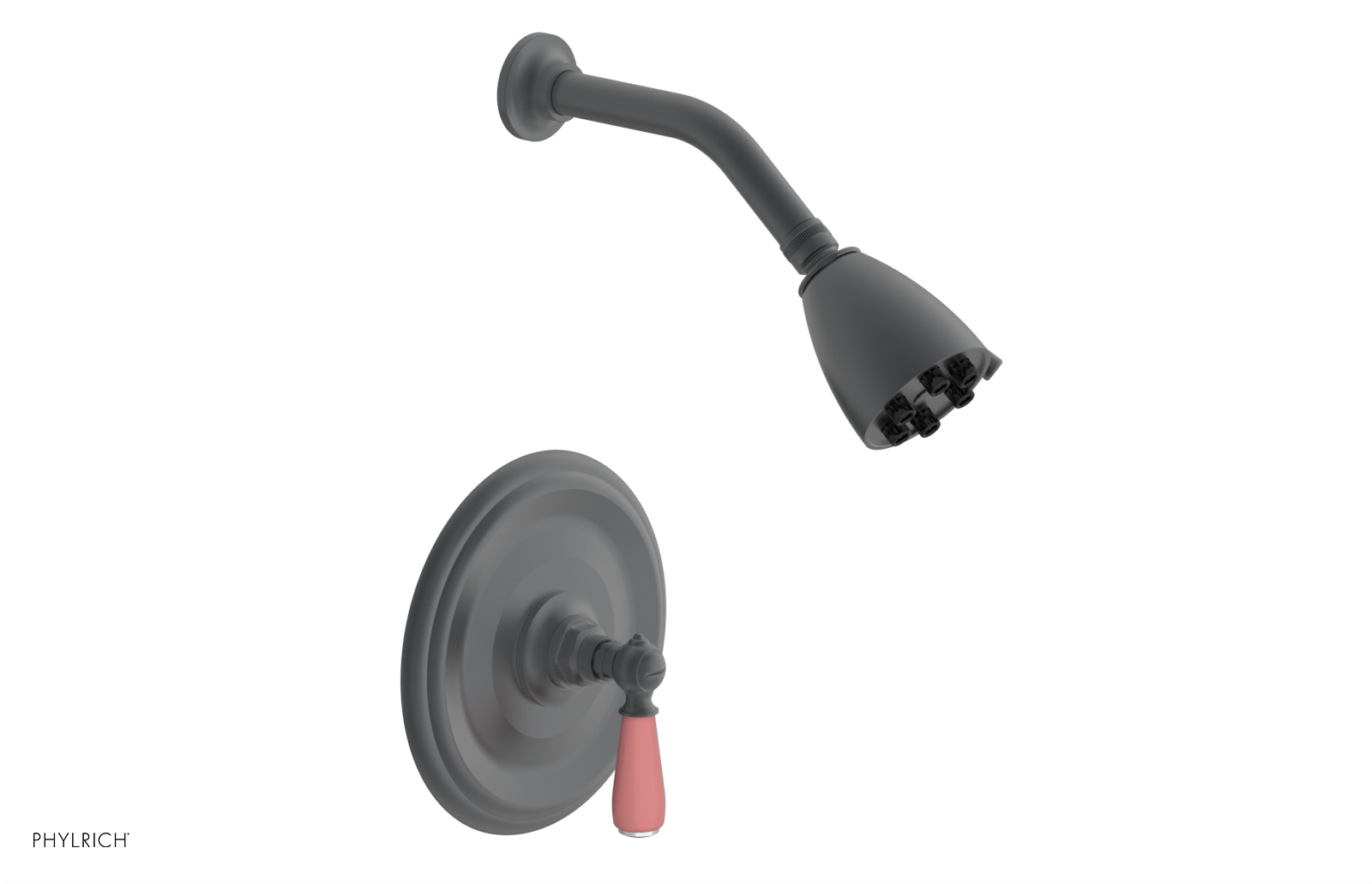 JAMESTOWN - Pressure Balance Shower Set - Lever Handle with "Pink" Accents 165-22