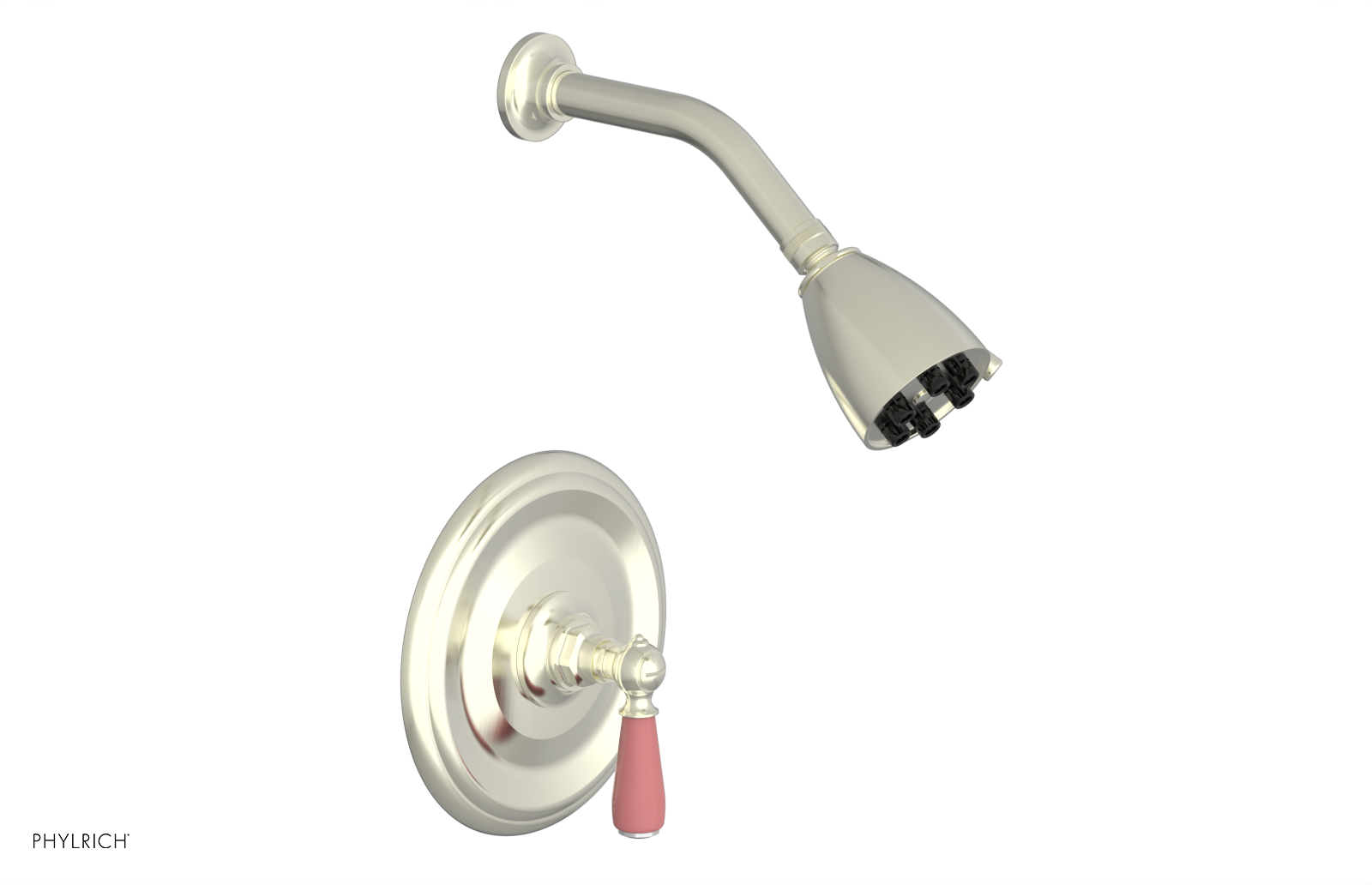 JAMESTOWN - Pressure Balance Shower Set - Lever Handle with "Pink" Accents 165-22