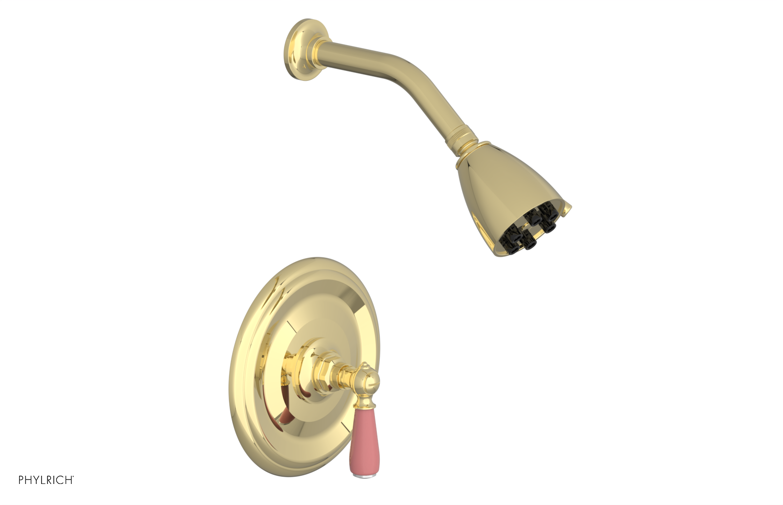 JAMESTOWN - Pressure Balance Shower Set - Lever Handle with "Pink" Accents 165-22