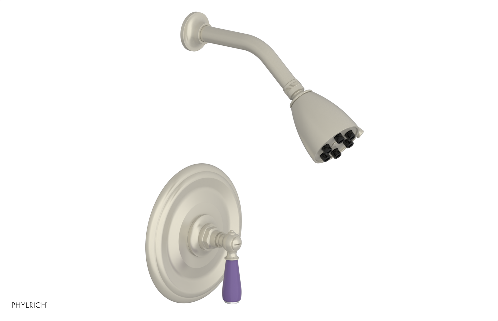 JAMESTOWN - Pressure Balance Shower Set - Lever Handle with "Purple" Accents 165-22