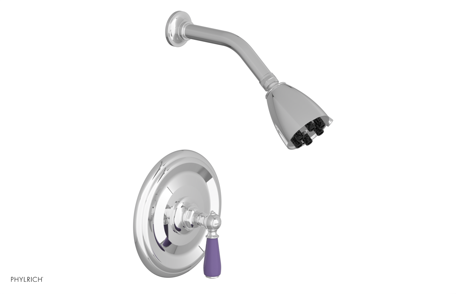 JAMESTOWN - Pressure Balance Shower Set - Lever Handle with "Purple" Accents 165-22