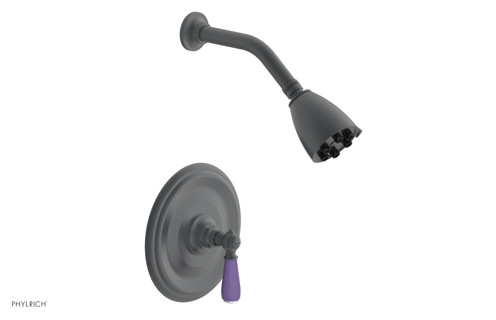 JAMESTOWN - Pressure Balance Shower Set - Lever Handle with "Purple" Accents 165-22