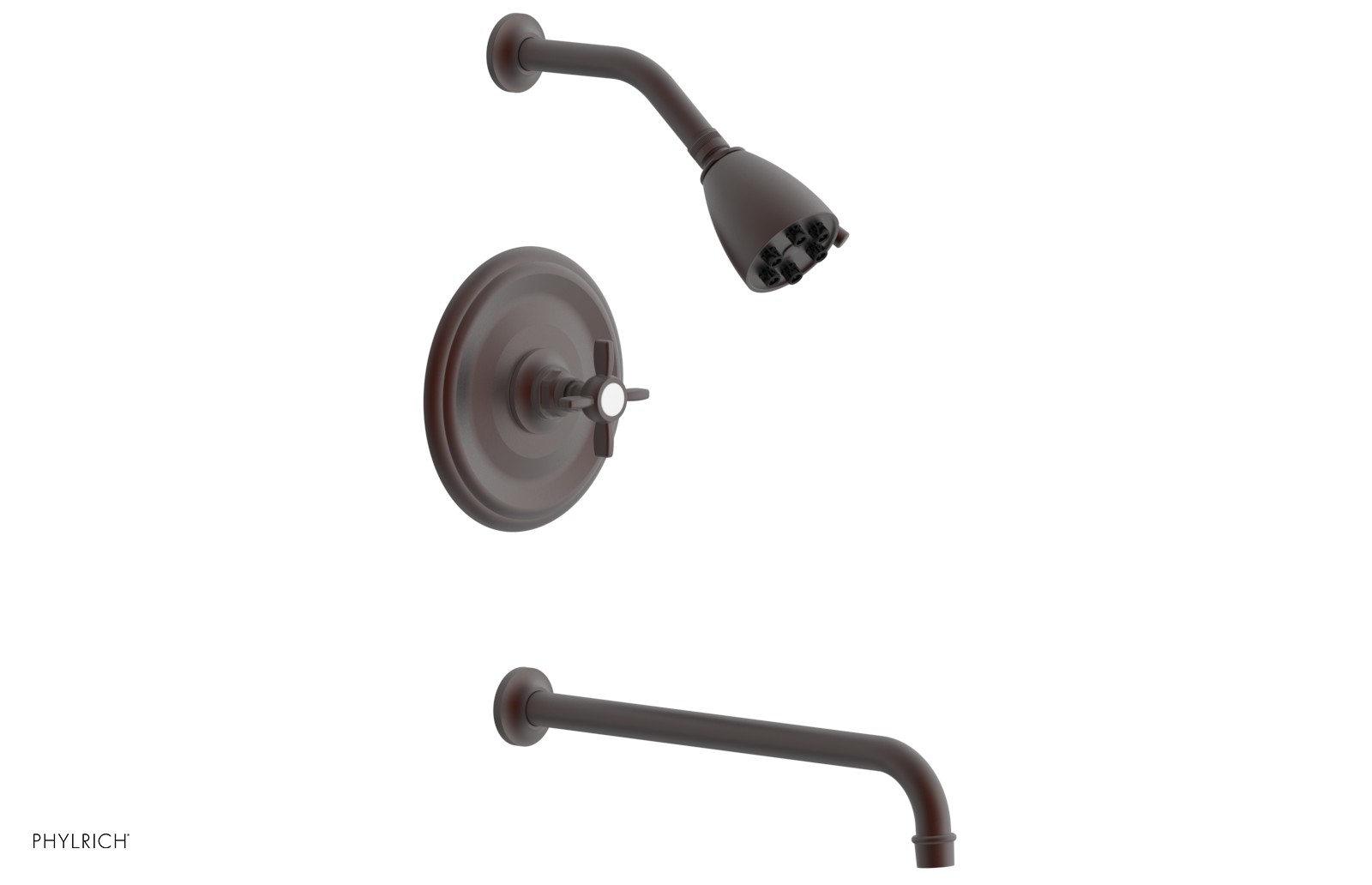 JAMESTOWN - 14" Pressure Balance Tub & Shower Set - Cross Handle 165-26-14