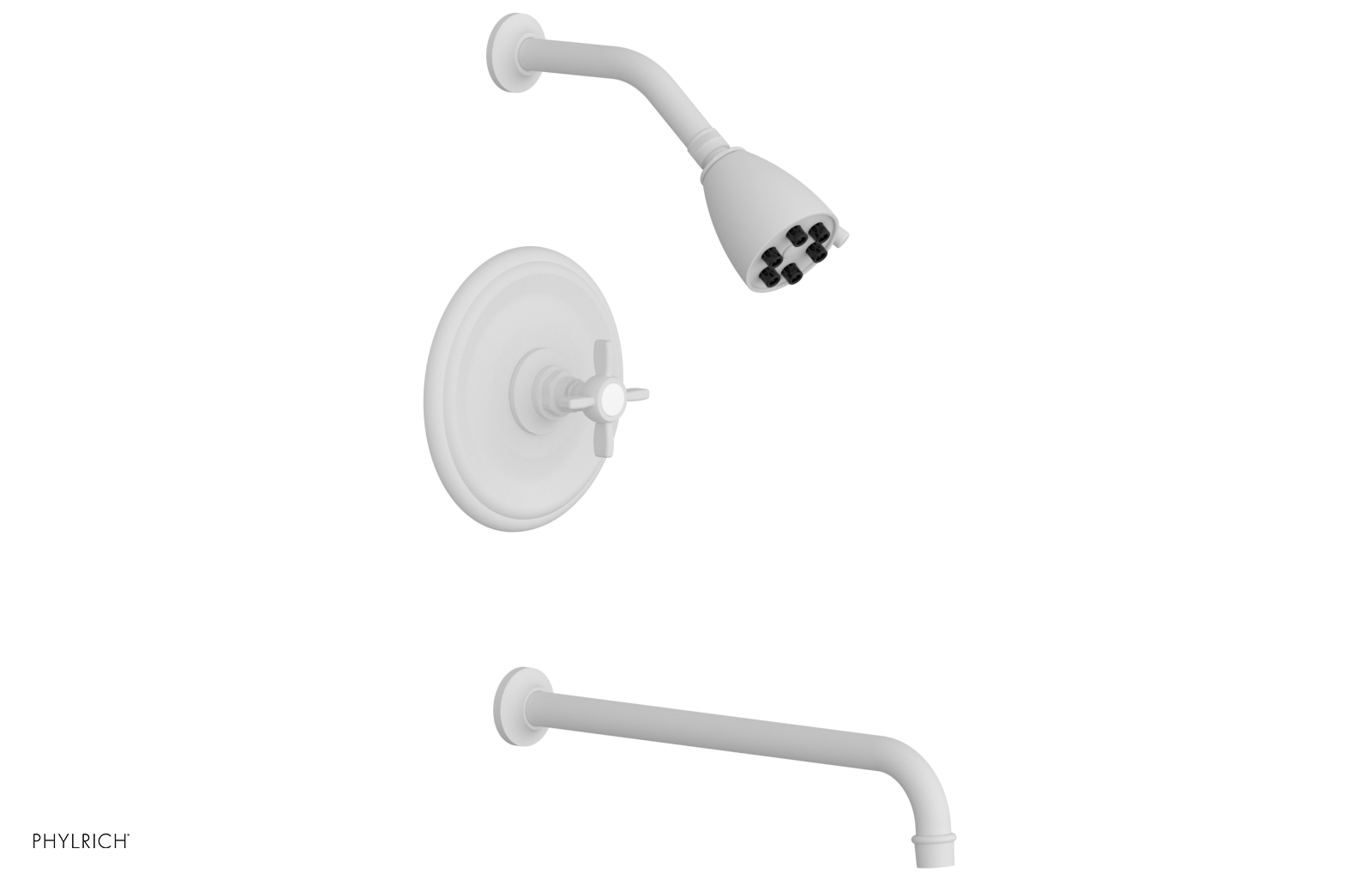 JAMESTOWN - 14" Pressure Balance Tub & Shower Set - Cross Handle 165-26-14
