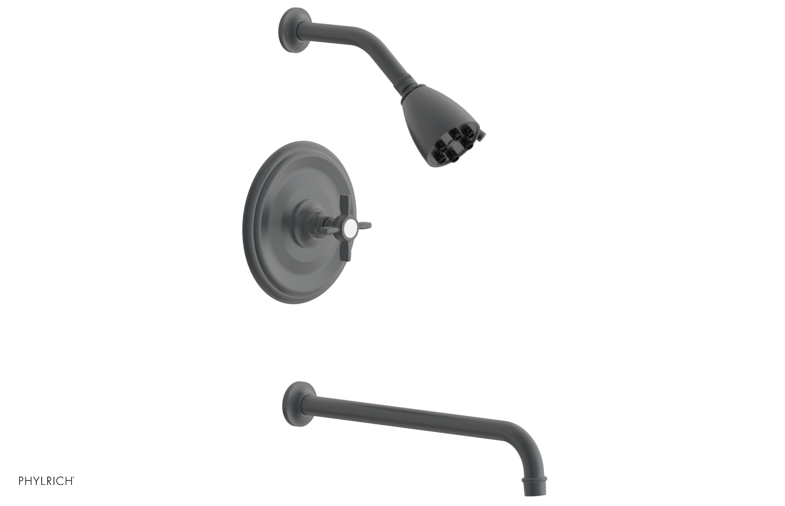 JAMESTOWN - 14" Pressure Balance Tub & Shower Set - Cross Handle 165-26-14