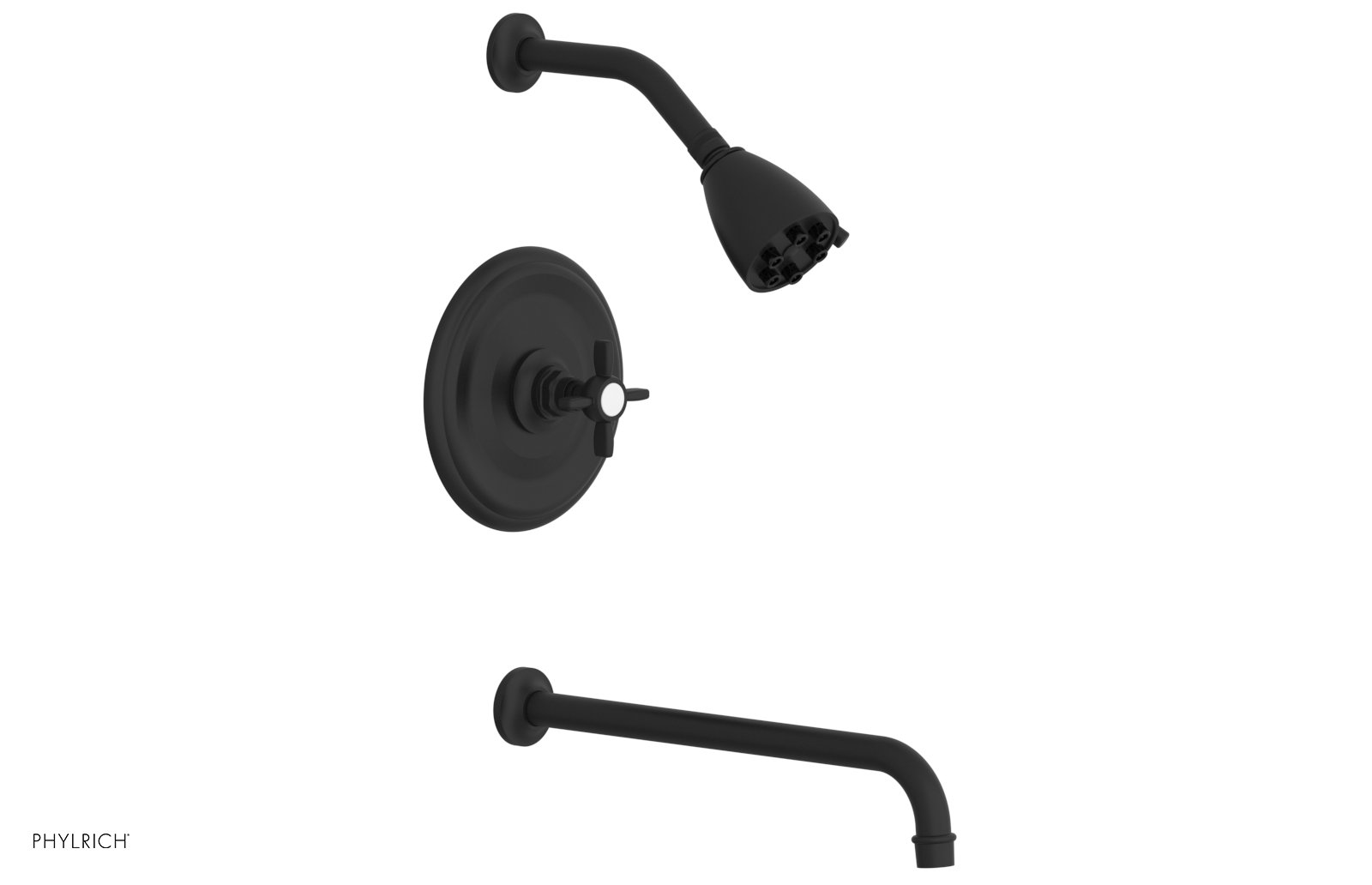JAMESTOWN - 14" Pressure Balance Tub & Shower Set - Cross Handle 165-26-14