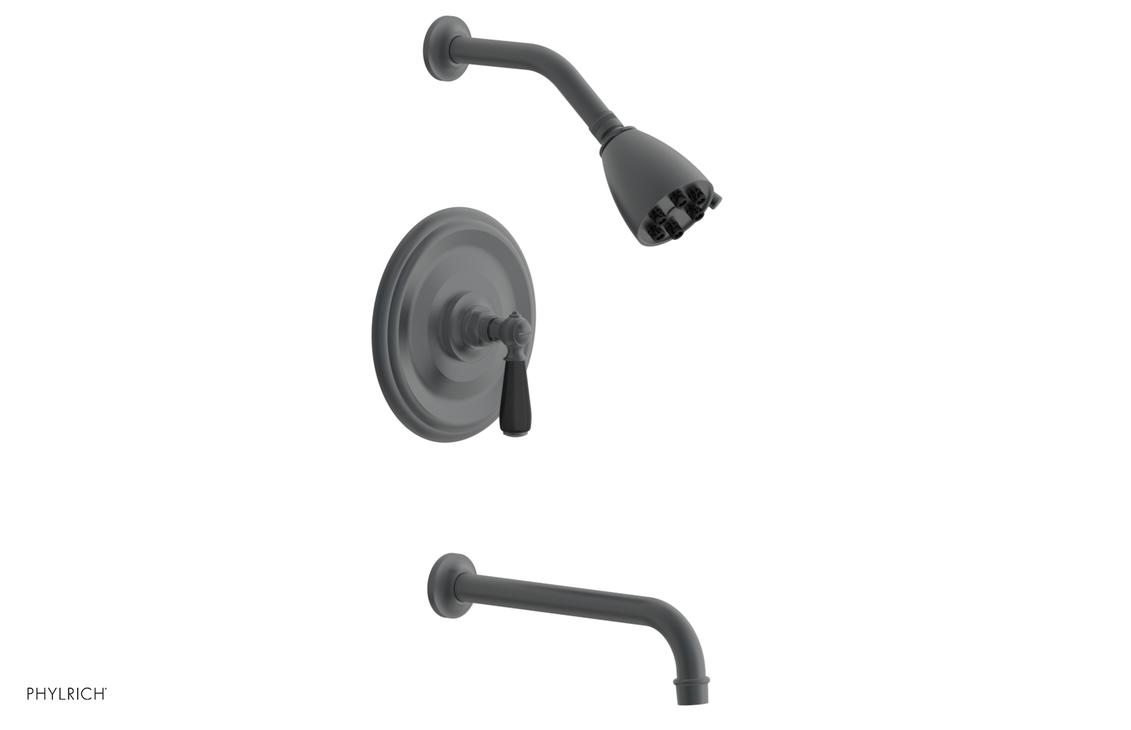 JAMESTOWN - 10" Pressure Balance Tub & Shower Set - Lever Handle with "Black" Accents 165-27-10