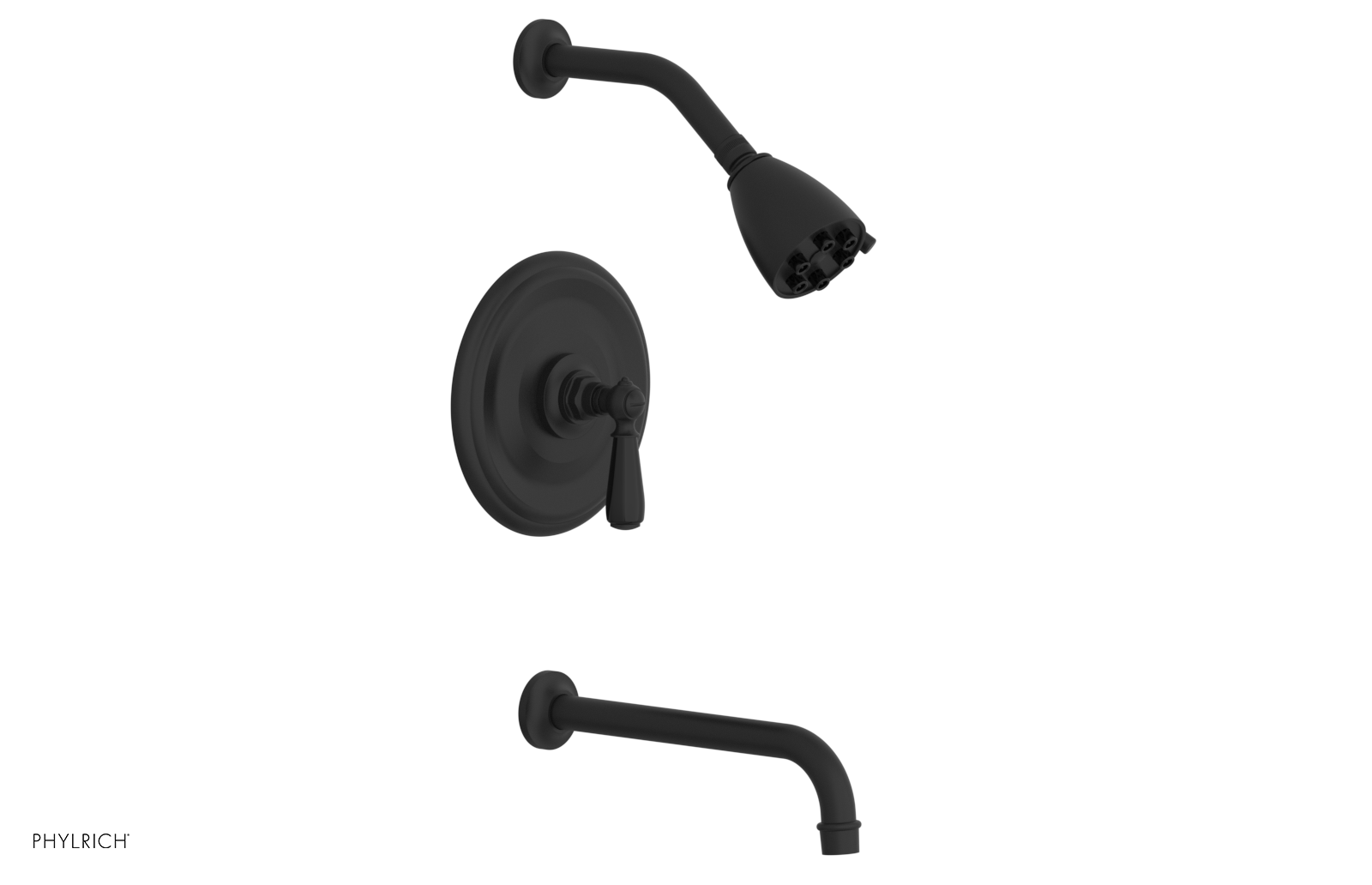 JAMESTOWN - 10" Pressure Balance Tub & Shower Set - Lever Handle with "Black" Accents 165-27-10