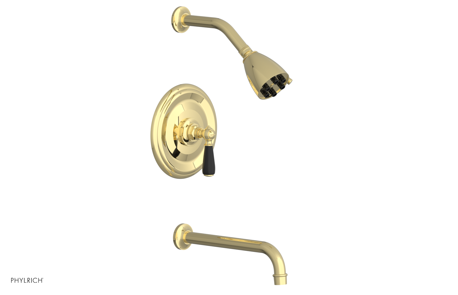 JAMESTOWN - 10" Pressure Balance Tub & Shower Set - Lever Handle with "Black" Accents 165-27-10