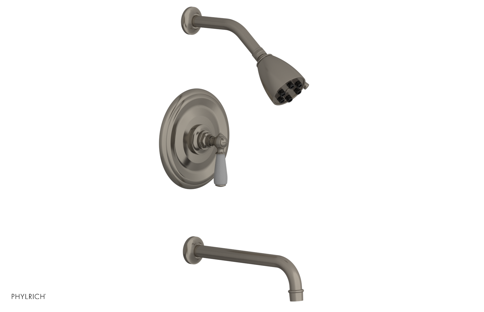JAMESTOWN - 10" Pressure Balance Tub & Shower Set - Lever Handle with "Grey" Accents 165-27-10