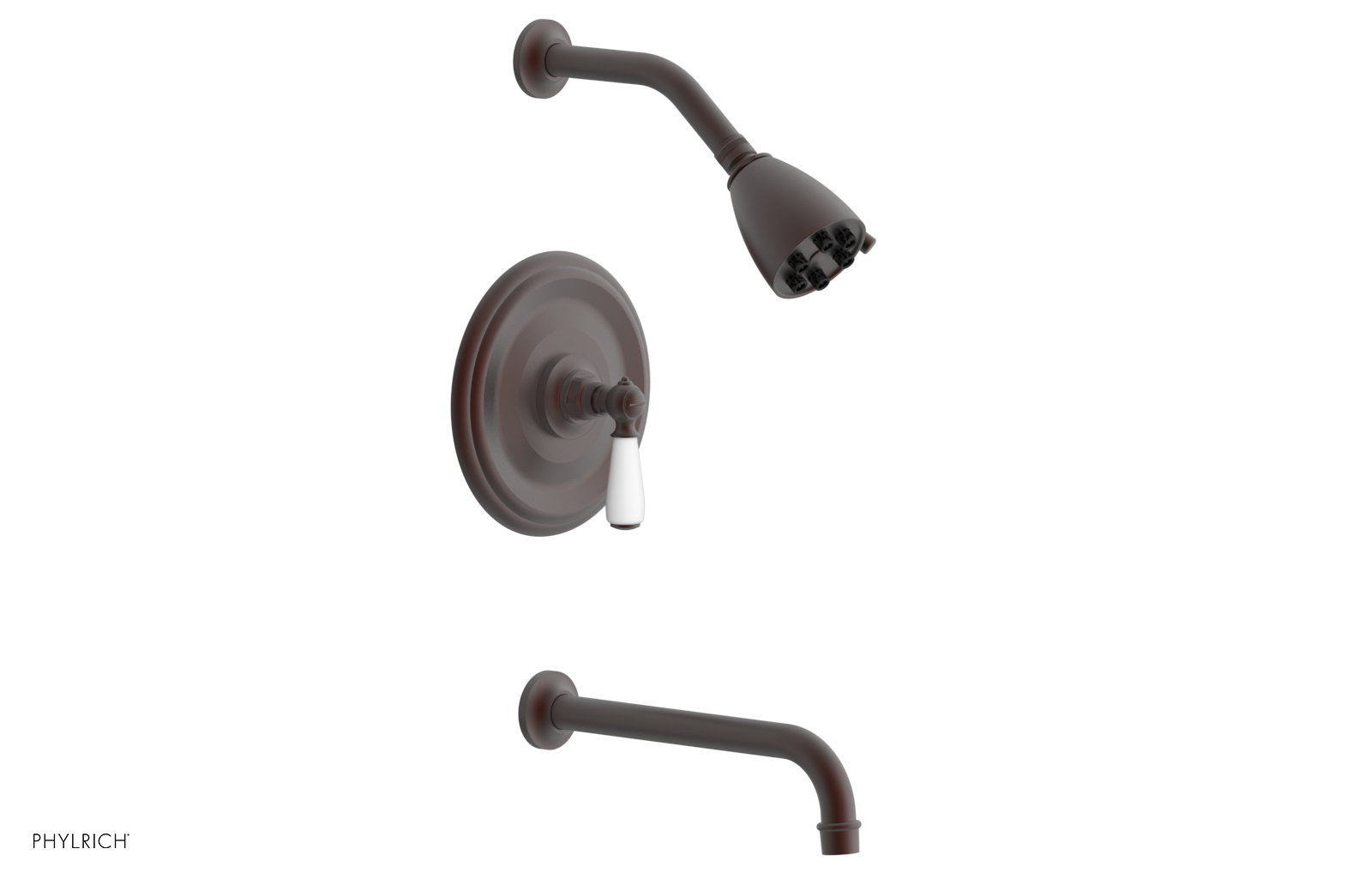 JAMESTOWN - 10" Pressure Balance Tub & Shower Set - Lever Handle with "White" Accents 165-27-10